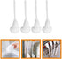 KALLORY 4pcs Toilet Brush Set - White Soft Swab Toilet Bowl Mop, Scrubber Cleaning Brush for Home Washroom