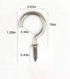 50 Pcs (304) Stainless Steel Screw Ceiling Hooks, 7/8 Inch Cup Hook Screw-in Light Hooks for Outdoor and Indoor Hanging