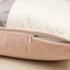 Avigers 12 x 20 Inches Pink White Gold Leather Striped Patchwork Velvet Cushion Case, Luxury Modern Throw Pillow Cover