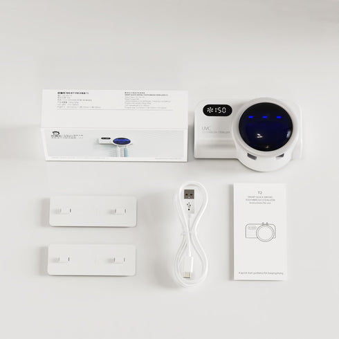 Toothbrush Holder & UV Sanitizer, FullHouse Toothbrush Cleaner with Air Drying and Rechargeable, Bathroom Wall Mounted