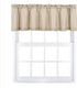 Valea Home Waffle Woven Textured Valance Curtains for Bathroom - Water Repellent Window Covering Short Curtain, Taupe,