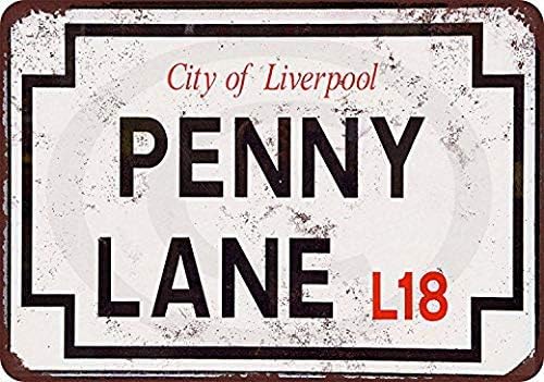 SmartCows Penny Lane Street Sign, Vintage Look Reproduction Metal Sign, 8 x 12