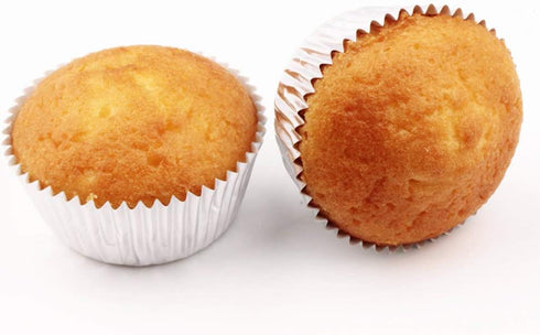 Gifbera Silver Foil Jumbo Cupcake Liners, Metallic Muffin Baking Cups, 160-Count