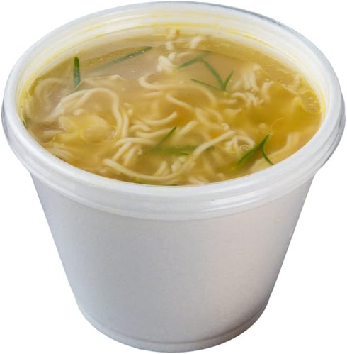 AMZ Empire 12 50/Case, Cups/Set 50 (12 oz) Ounce Customizable Deli Foam Container With Vented Lid For Hot And Cold