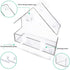 Window Bird Feeder - Small Acrylic Bird House for Outside with 2 Rods, Strong Suction Cups and Drain Holes (5.9 * 2.4 *