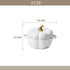 Pumpkin Bowl Set with Lid and Handle, 14 Oz Ceramic Ramekins for Baking, Casserole Dish Individual Severing Pot, Stoneware, Oven Safe (White) by FYUEROPA
