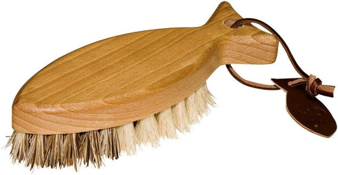 Redecker Vegetable Brush, Dual-Sided with Oiled Beechwood Handle, 6 Inches, Made in Germany