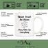 5Aup Funny Science Teacher Coffee Mug, 11 Oz, Never Trust an Atom, Unique Birthday and Holiday Gifts