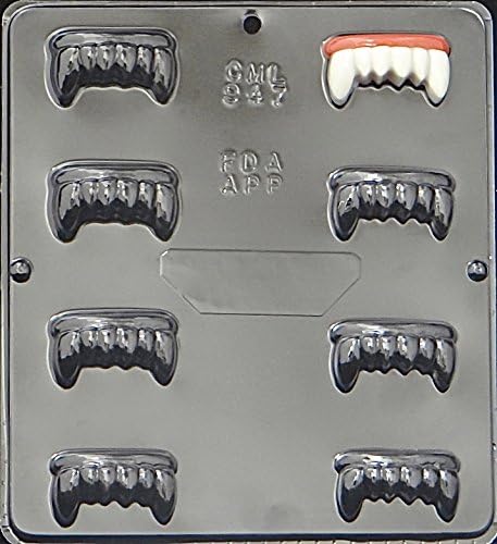 Candy Molds N More Dracula Vampire Teeth Chocolate Candy Mold, Item 947