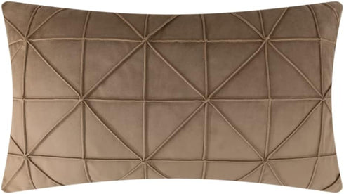 JWH Velvet Pillow Covers Decorative Line Throw Pillow Case Lumbar Pillowcase Soft