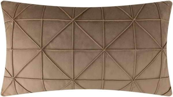 JWH Velvet Pillow Covers Decorative Line Throw Pillow Case Lumbar Pillowcase Soft