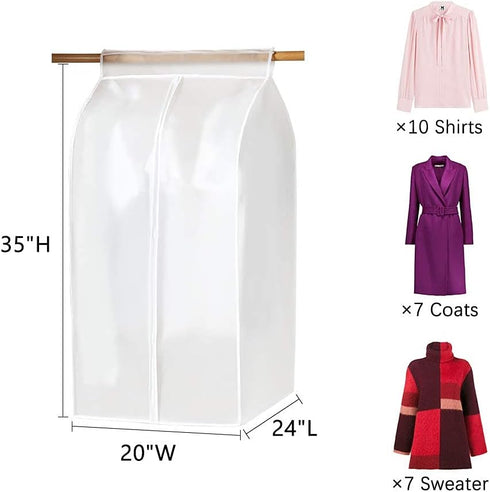 XIAKE Garment Bags Premium Thickened Dust Cover for Clothes Storage, Moisture-proof Organizer