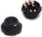Fielect 2pcs Electric Kettle Base Coupler Connector, Black Temperature Control Tip Top Base Socket 220V