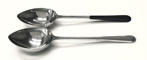 G.E.T. Enterprises 8 oz. Stainless Steel Solid Spoon, Cool-Grip Handle, Dishwasher Safe