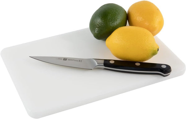 Small Plastic Bar Cutting Board, 10 x 6 Inch, White for Restaurants