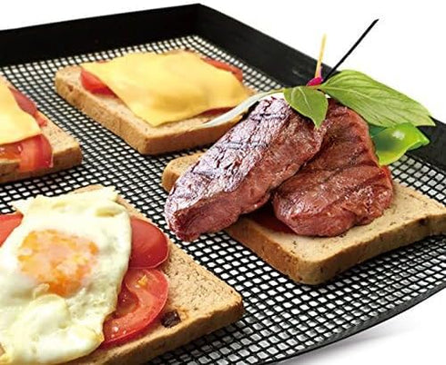 Bluedrop Black Toaster Baskets - Rectangular, 30X35CM, Non Stick PTFE Coated Fiberglass Baking Basket