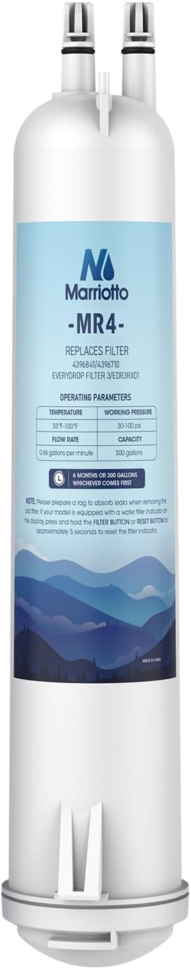 MARRIOTTO MRW4 Refrigerator Water Filter Compatible with EDR3RXD1, 4396841, 4396710 - 1 Pack