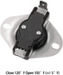 Thermostat Switch for Fireplace Blower Fan, Temp Sensor for Wood Stove, Snap Disc Thermal Control (120°F ON, 105°F Off)