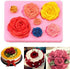 2PCS Rose Flowers Silicone Molds - Cake Chocolate Mold Wedding Cake Decorating Tools