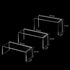 Acrylic Display Stand Riser - Clear Small Decorator Stand Shelf for Figures, Jewelry, Cupcake, Dessert - 2 Sets