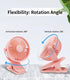 Mini Clip on Fan, 4 Inches - 2500mAh Battery Operated Personal Fan for Outdoors, Baby Stroller, Car Seat, Gym (Pink)