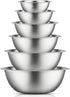 JoyJolt Stainless Steel Mixing Bowl Set - 6 Bowls from 5qt Large to 0.5qt Small for Kitchen, Cooking, Storage