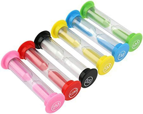 KISEER Sand Timer Set - 18 Pcs Colorful Hourglass Sandglass Timers for Cooking, Brushing Teeth, Games, Office