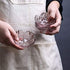 4pcs Glass Sakura Shape Small Seasoning Dishes, 3.4inch Dipping Bowls for Appetizers