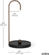Countertop, Umbra Bellwood Paper Towel Holder for Kitchen with Real Wood Stand and Weighted Metal Base, Black/Walnut