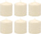 Stonebriar 6 Pack Tall 3 x 3 Inch 18 Hour Long Burning Unscented Ivory Wax Pillar Candles