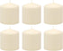 Stonebriar 6 Pack Tall 3 x 3 Inch 18 Hour Long Burning Unscented Ivory Wax Pillar Candles