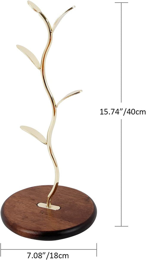HoroM Gold Coffee Mug Tree, Countertop Coffee Mug Holder Stand, Mug Rack