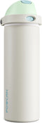 POWCAN 24 oz Steel Insulated Water Bottle: 2-in-1 Push-Button Spout & Flip