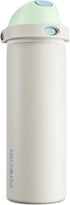POWCAN 24 oz Steel Insulated Water Bottle: 2-in-1 Push-Button Spout & Flip