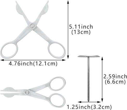 4 Pack Cake Flower Decorating Set Flower Nail and Flower Lifters Stainless Steel Flower Nails Kitchen Baking Cake Cream Icing Decoration Tools for Icing Flowers Decoration
