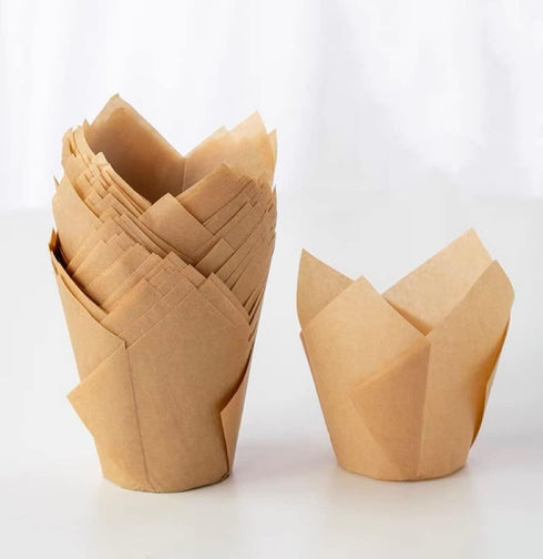 300PCS Standard Tulip Parchment Cupcake Liners, Baking Cups for Muffins, Perfect for Parties & Catering