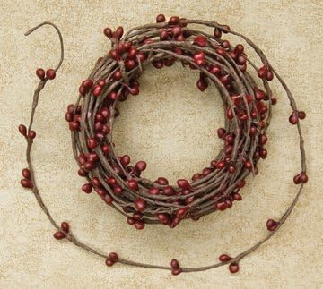 CWI Pip Berry Garland - 18 ft - Artificial Garland for Mantle,