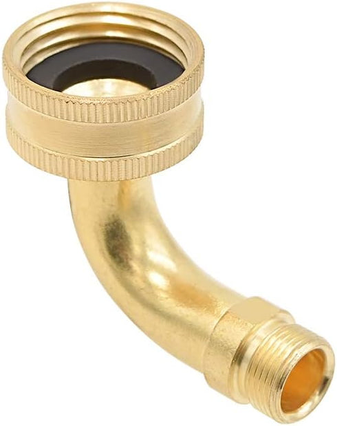 HYDRO MASTER Solid Brass Dishwasher Inlet Elbow, 3/8" OD Comp x 3/4" FNH