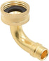 HYDRO MASTER Solid Brass Dishwasher Inlet Elbow, 3/8" OD Comp x 3/4" FNH