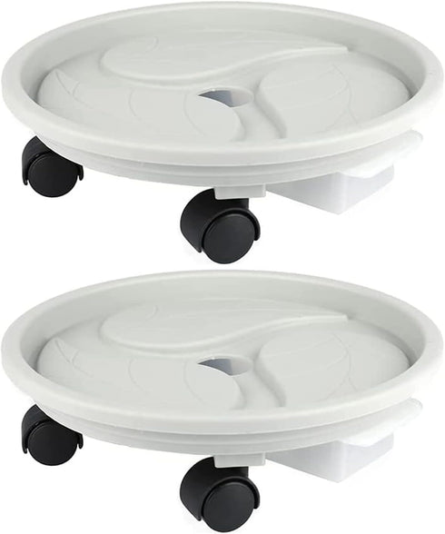 10 Inch Plant Caddy with Wheels & Water Container, 10.4" Round Plant