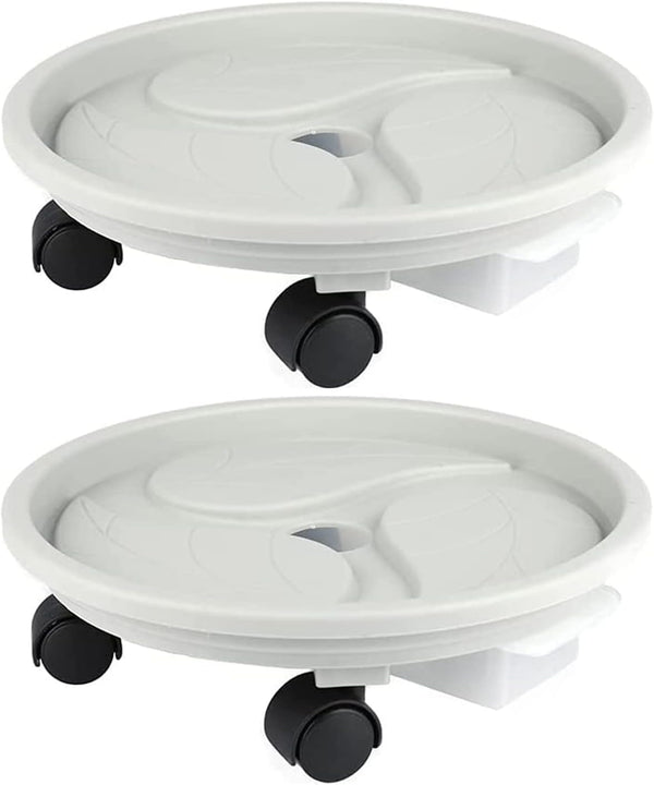 10 Inch Plant Caddy with Wheels & Water Container, 10.4" Round Plant
