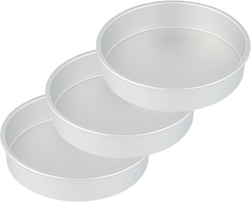 Restaurantware-Met Lux 9 x 2 Inch Straight-Sided Baking Tin, 1 Round Cake Pan - Oven-Ready, Freezable, Anodized Aluminum Round Baking Pan, Greaseproof, For Baking Layer Birthday Cake by Restaurantware