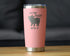 Bevvee Gettin Piggy Insulated Coffee Tumbler Cup, Stainless Steel Mug with Sliding Lid, Pig Themed Coffee Gifts (Pink)