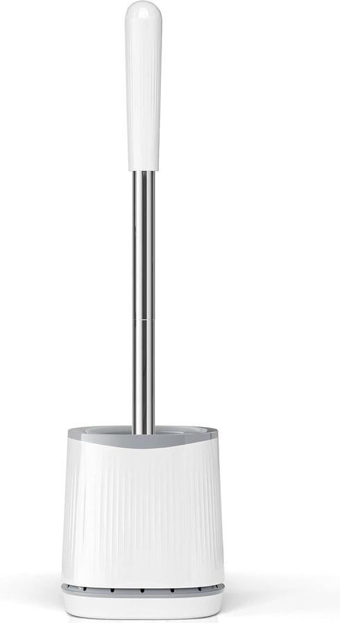 TRENTI Toilet Brush, Toilet Brush and Holder Set, Bristles Toilet Bowl Brush Head