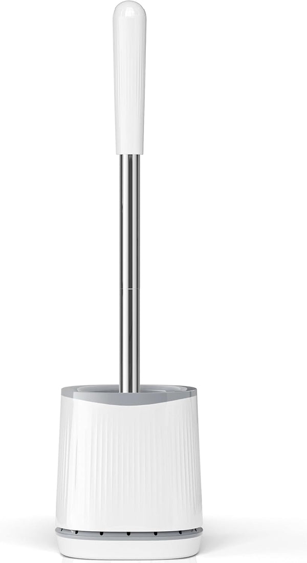 TRENTI Toilet Brush, Toilet Brush and Holder Set, Bristles Toilet Bowl Brush Head