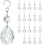 20Pcs Crystal Prisms Windows Hanging Ornament 3Inch Bauhinia Beads Chandelier Crystals Replacement