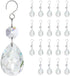 20Pcs Crystal Prisms Windows Hanging Ornament 3Inch Bauhinia Beads Chandelier Crystals Replacement