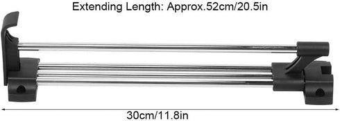 Stainless Steel Extendable Wardrobe Rail Tube, Adjustable Pull Out Closet Rod for Clothing Organizer