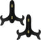 Petutu 2 Pack 8 Inch Wooden Display Stand, Plate Easels Holder Black