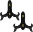 Petutu 2 Pack 8 Inch Wooden Display Stand, Plate Easels Holder Black